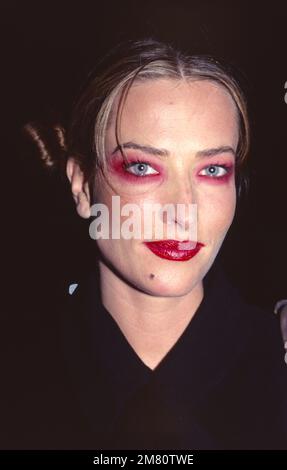 Tatjana Patitz ist um 56 Uhr verstorben. Tatjana Patitz in New York City am 3. April 1995. Foto: Henry McGee/MediaPunch Stockfoto