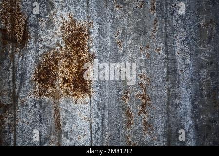 Wellige Platte mit Rost aus nächster Nähe bügeln Stockfoto