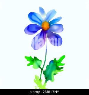 Vector Aquarell Blume, abgeschiedene Hinterlandschaft, Frühlingsschönheit, Hochzeit gemalt Blumenelement, Natur, botanisch Stock Vektor