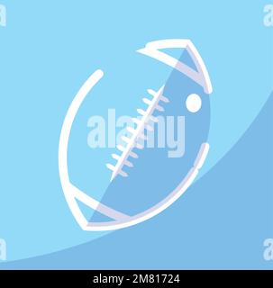 Isolierter Fußball-Lederball Icon flacher Vektor im Design Stock Vektor