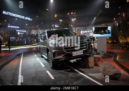 11. Januar 2023, Greater Noida Uttar Pradesh, Uttar Pradesh, Indien: MG Cars Showcasing auf der Auto Expo 2023, öffentlich vom 13. Januar bis 18. Januar 2023 geöffnet (Kreditbild: © Ravi Batra/ZUMA Press Wire), NUR REDAKTIONELLE VERWENDUNG! Nicht für den kommerziellen GEBRAUCH! Stockfoto