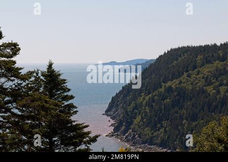 Fundy Ufer zwischen den Klippen, St. Martins, New Brunswick. Stockfoto