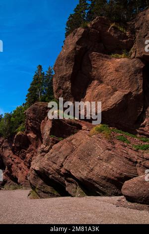 "Face" in the Rock, Hopewell Rocks, New Brunswick. Stockfoto