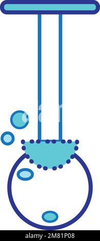 Isoliertes blaues Symbol für Sauberkeit des Toilettenreinigers Vektor Stock Vektor