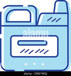 Symbol für Sauberkeit isolierter Flüssigseifenflaschen Vektor Stock Vektor