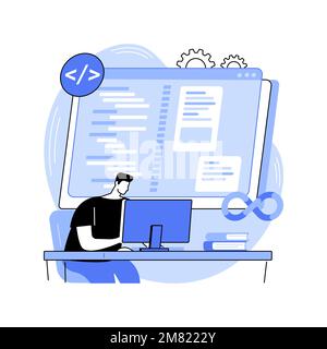 Kollaboratives Framework isolierte Cartoon-Vektordarstellungen. Stock Vektor