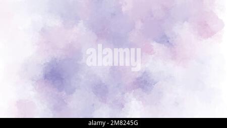 Abstraktes digitales Zeichnen mit violetten und rosa Flecken auf einem unscharfen Hintergrund Stockfoto