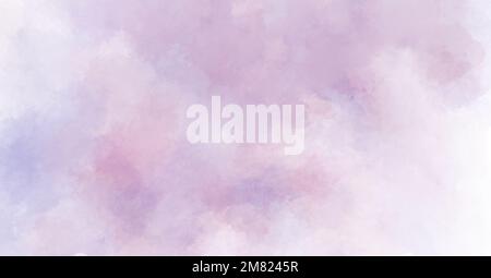 Abstraktes digitales Zeichnen mit violetten und rosa Flecken auf einem unscharfen Hintergrund Stockfoto