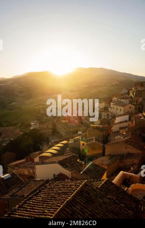 Gangi in Sizilien, Italien, aufgenommen im Sommer 2022 Stockfoto