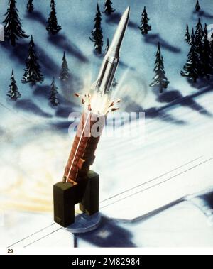 GALOSH Abfangjäger für ballistische Raketen. Mit freundlicher Genehmigung der sowjetischen Militärmacht, 1984. FOTO Nr. 29 (Seite 35, oben rechts). Land: Unbekannt Stockfoto