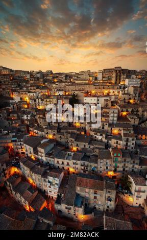 Gangi in Sizilien, Italien, aufgenommen im Sommer 2022 Stockfoto