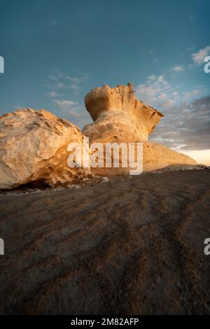 Weiße Wüste in Ägypten im Januar 2022 Stockfoto