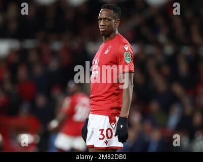 Nottingham, England, 11. Januar 2023. Willy Boly vom Nottingham Forest während des Carabao-Cup-Spiels auf dem City Ground, Nottingham. Das Bild sollte lauten: Darren Staples/Sportimage Stockfoto