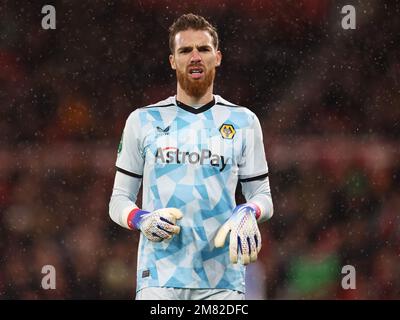 Nottingham, England, 11. Januar 2023. Jose Sa von Wolverhampton Wanderers während des Carabao Cup-Spiels im City Ground, Nottingham. Das Bild sollte lauten: Darren Staples/Sportimage Stockfoto