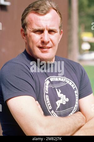 Feldwebel Floyd N. Winter aus West Point, New York, Mitglied des Wrestling-Teams bei den Olympischen Sommerspielen 1984. Basis: Anaheim Bundesstaat: Kalifornien (CA) Land: Vereinigte Staaten von Amerika (USA) Stockfoto