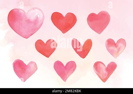 Pink Heart Kollektion Vektor valentinstag &#39;s Tagesausgabe Stock Vektor