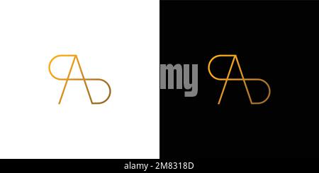 Modernes und elegantes Logo mit den SA-Initialen Stock Vektor