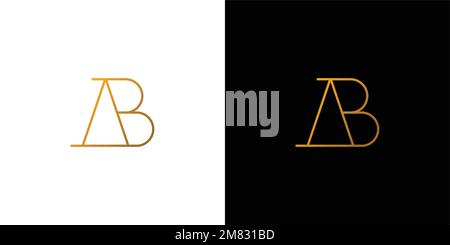 Modernes und elegantes Logo mit ab-Initialen Stock Vektor