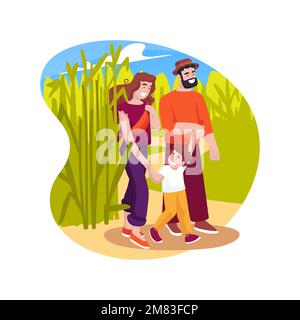 Maislabyrinth isolierte Cartoon-Vektordarstellung. Stock Vektor