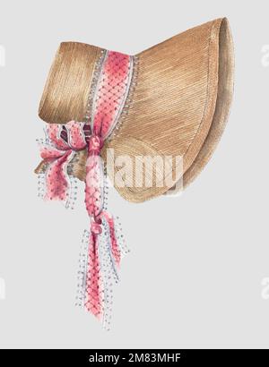 Bonnet Vintage Illustration Vektor, remixed nach dem Kunstwerk von Esther Hansen. Stock Vektor
