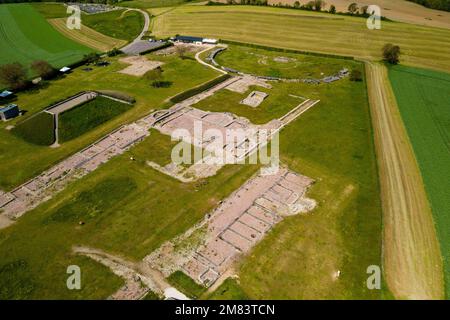 RUINEN DER GALLOROMANISCHEN STADT, ALISE SAINTE REINE, ALESIA, (21) COTE-D'OR, BOURGOGNE, FRANKREICH Stockfoto