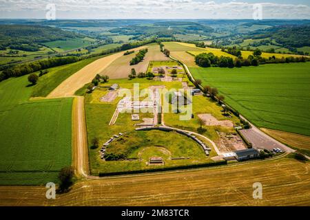 RUINEN DER GALLOROMANISCHEN STADT, ALISE SAINTE REINE, ALESIA, (21) COTE-D'OR, BOURGOGNE, FRANKREICH Stockfoto