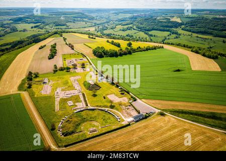 RUINEN DER GALLOROMANISCHEN STADT, ALISE SAINTE REINE, ALESIA, (21) COTE-D'OR, BOURGOGNE, FRANKREICH Stockfoto