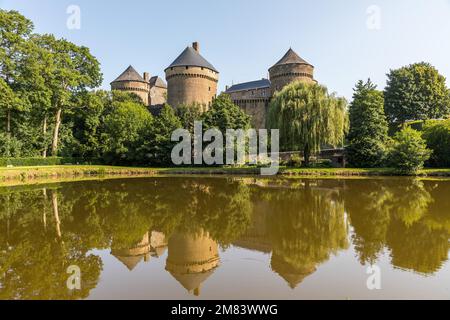 BURG LASSAY, LASSAY LES CHATEAUX, (53) MAYENNE, PAYS DE LA LOIRE Stockfoto