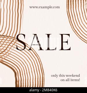 Kamm Malerei Verkauf Vorlage Vektor abstraktes Marketing Social Media Post für Modemarken Stock Vektor