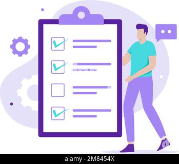 Zielseite der To-Do-Liste (Konzept). Abbildung für Websites, Landing-Pages, mobile Anwendungen, Poster und Banner Stock Vektor