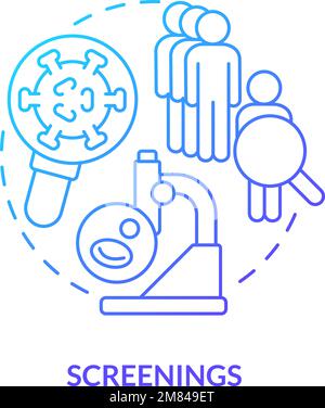 Screenings blauer Verlauf Konzeptsymbol Stock Vektor