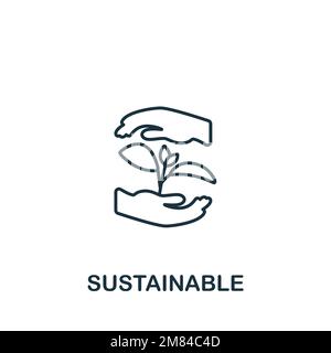 Symbol für Nachhaltigkeit. Einfarbiges einfaches Sustainability Symbol für Vorlagen, Webdesign und Infografiken Stock Vektor