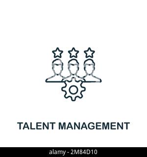 Symbol "Talentmanagement". Einfarbiges einfaches Talent Development-Symbol für Vorlagen, Webdesign und Infografiken Stock Vektor