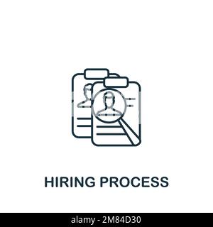Symbol für Einstellungsprozess. Einfarbiges einfaches Talent Development-Symbol für Vorlagen, Webdesign und Infografiken Stock Vektor