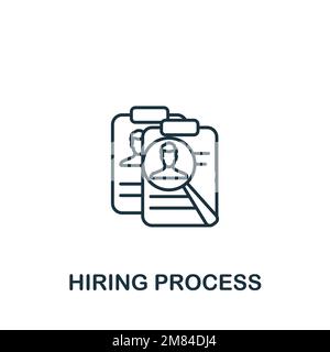 Symbol für Einstellungsprozess. Einfarbiges einfaches Talent Development-Symbol für Vorlagen, Webdesign und Infografiken Stock Vektor