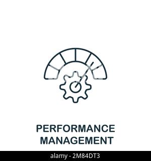 Symbol für Leistungsmanagement. Einfarbiges einfaches Talent Development-Symbol für Vorlagen, Webdesign und Infografiken Stock Vektor