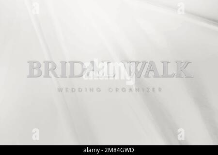 Schablone für Hochzeitsorganisator in Metallic-Silber-Logo Stock Vektor