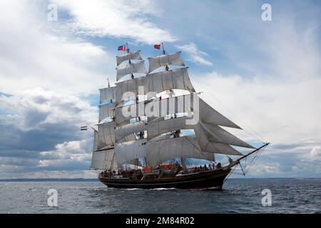 Niederländisches Großsegler Stad Amsterdam, Rennbeginn Hartlepool, 2010 Stockfoto