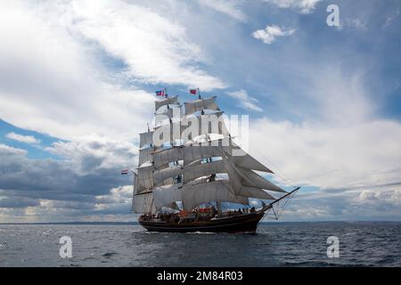 Niederländisches Großsegler Stad Amsterdam, Rennbeginn Hartlepool, 2010 Stockfoto