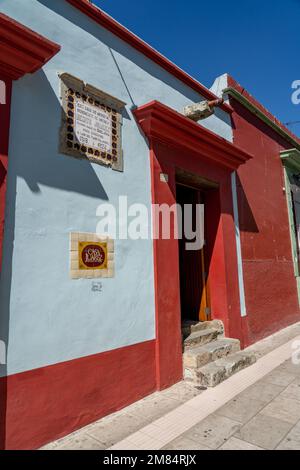 Casa Juarez Site Museum in Oaxaca, Mexiko, wo Benito Juarez 10 Jahre lang lebte, als er als Junge zum ersten Mal nach Oaxaca kam. Stockfoto