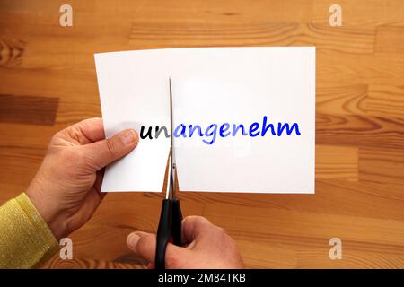 Angenehm Oder Unangenehm Stockfoto