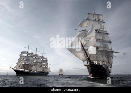 Niederländisches Großschiff Stad Amsterdam, Stavanger-Rennen, Beginn 2011 Stockfoto