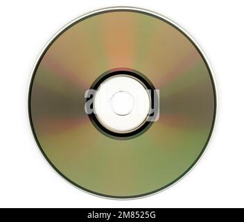 beschreibbare CD-rom- oder dvd-rom-Seite, isoliert auf weiß Stockfoto