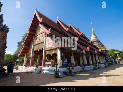 Lampang, Thailand. 22. November 2022. Wat Phra, Der Lampang Luang Tempel. Buddhistischer Tempel im Lanna-Stil. Touristenziel Nord Stockfoto