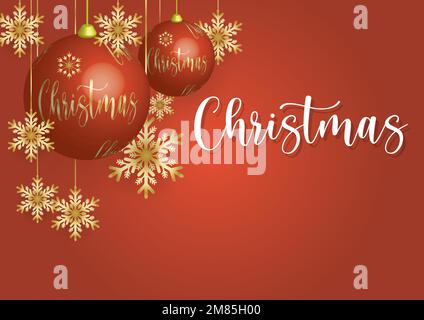 Merry Christmas and Happy New Year Kollektion mit Grußkarten, Postern, Weihnachtseinlagen, Weihnachtsdekorationen mit wunderschönen Schneeflocken in modernen Linienzeichnungen Stock Vektor