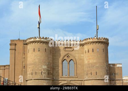 Die Zitadelle von Kairo oder die Zitadelle von Saladin, eine mittelalterliche Festung aus der islamischen Ära in Kairo, Ägypten, erbaut von Salah ad-DIN (Saladin) und weiterentwickelt Stockfoto