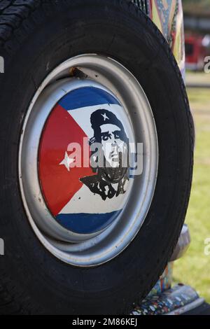 Detail des Volkswagen Modells T1 Samba Bus/Van/Minibus. Stockfoto