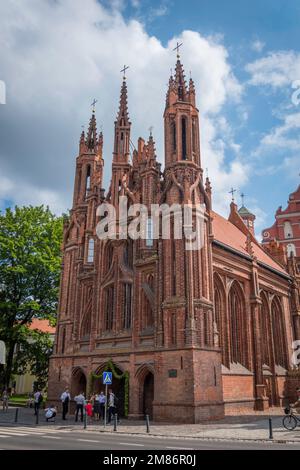 Bernardinenkirche (Bernardinu Baznycia) Kirche St. Francis von Assisi Vilnius Litauen Stockfoto