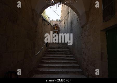 Höhle von Machpela und Patriarchen in Hebron, im Westufer, Israel. 21. April 2022 Stockfoto