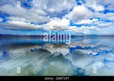 Qinghai-Salzsee-Tee-Karte Stockfoto